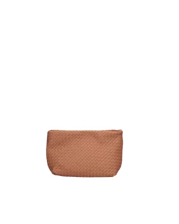 Geanta crossbody de piele cu aspect texturat, Maro deschis
