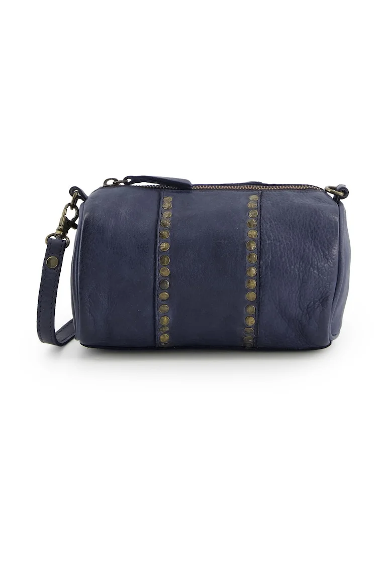 Geanta crossbody din piele nabuc cu curea detasabila