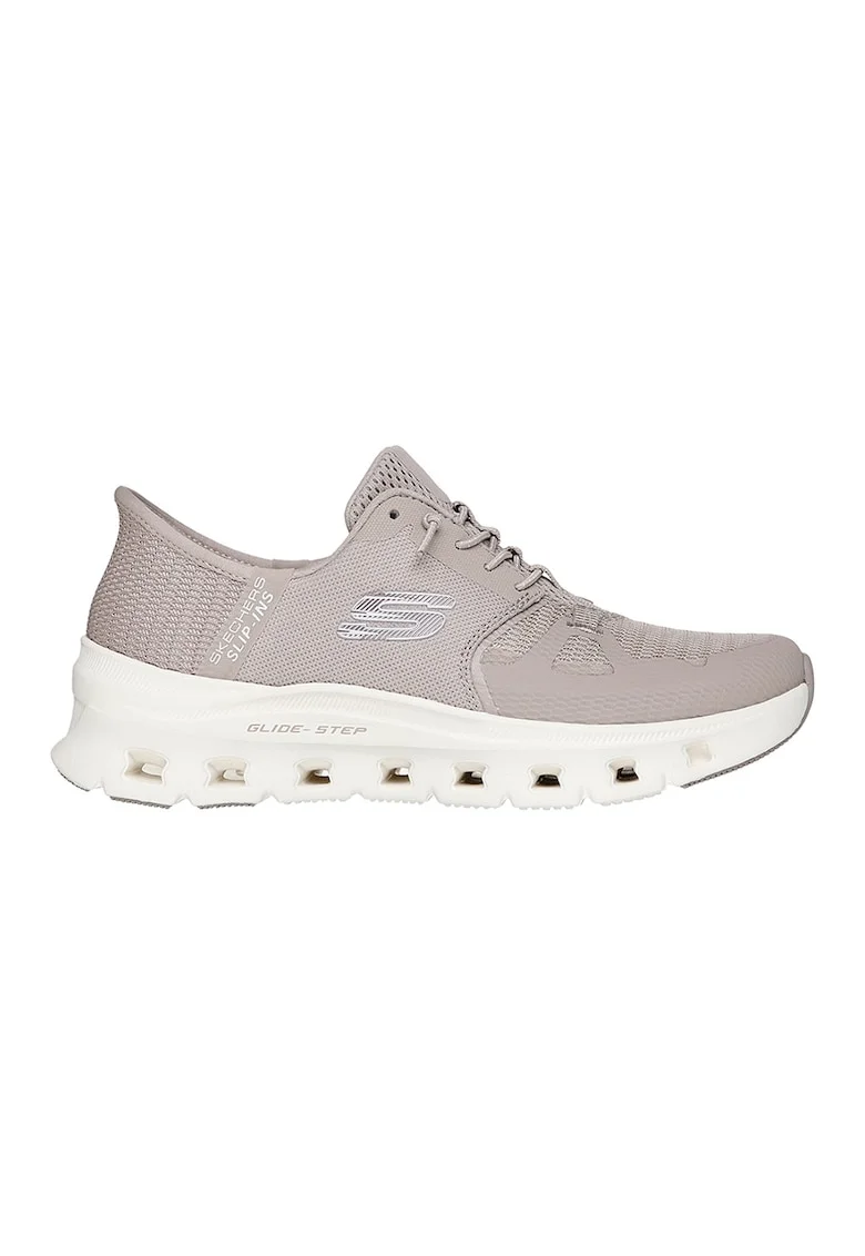 Pantofi sport slip-ins Glide Step Pro cu detaliu logo, Maro taupe deschis