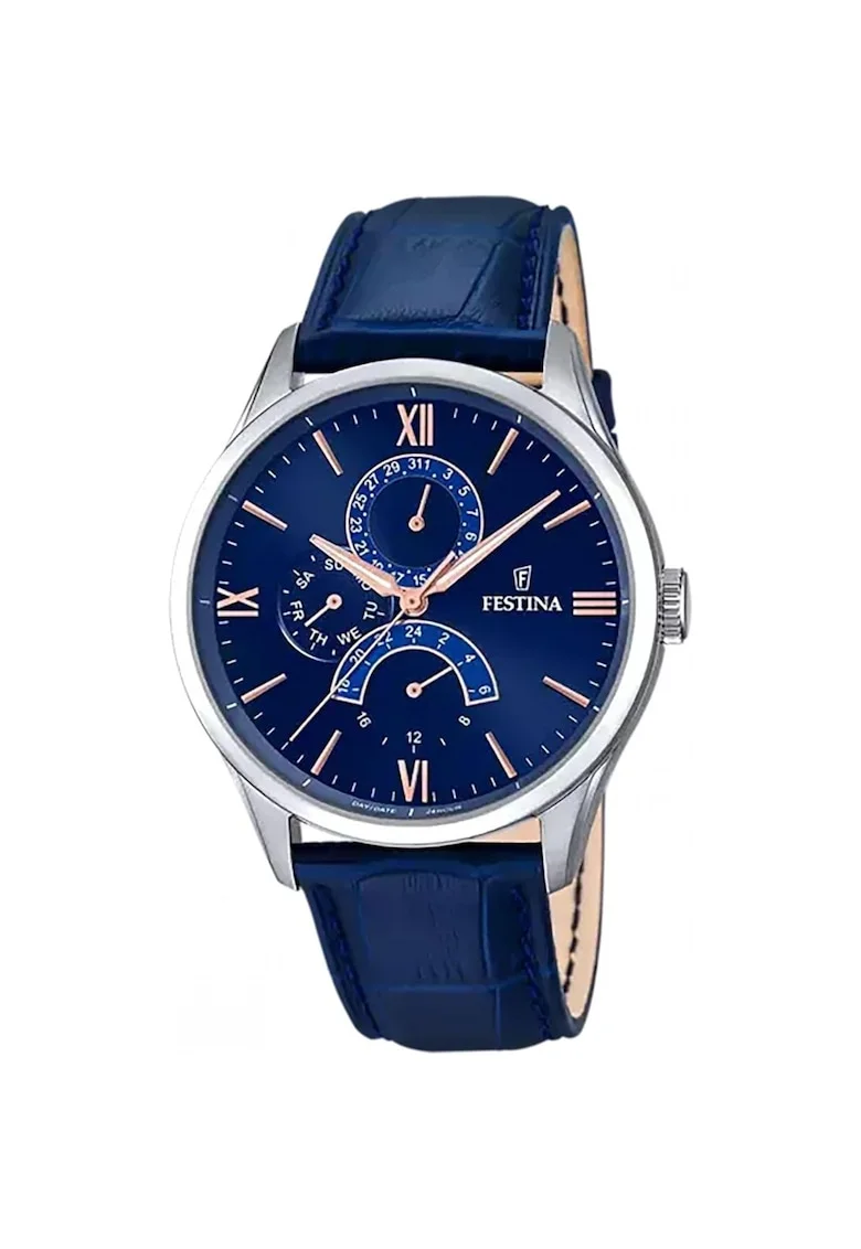 Ceas quartz cu o curea de piele