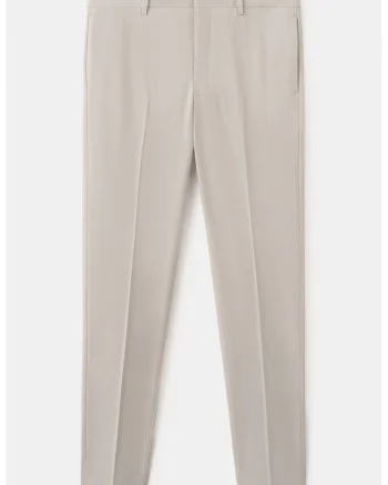 Pantaloni uni cu buzunare laterale, Maro nisip