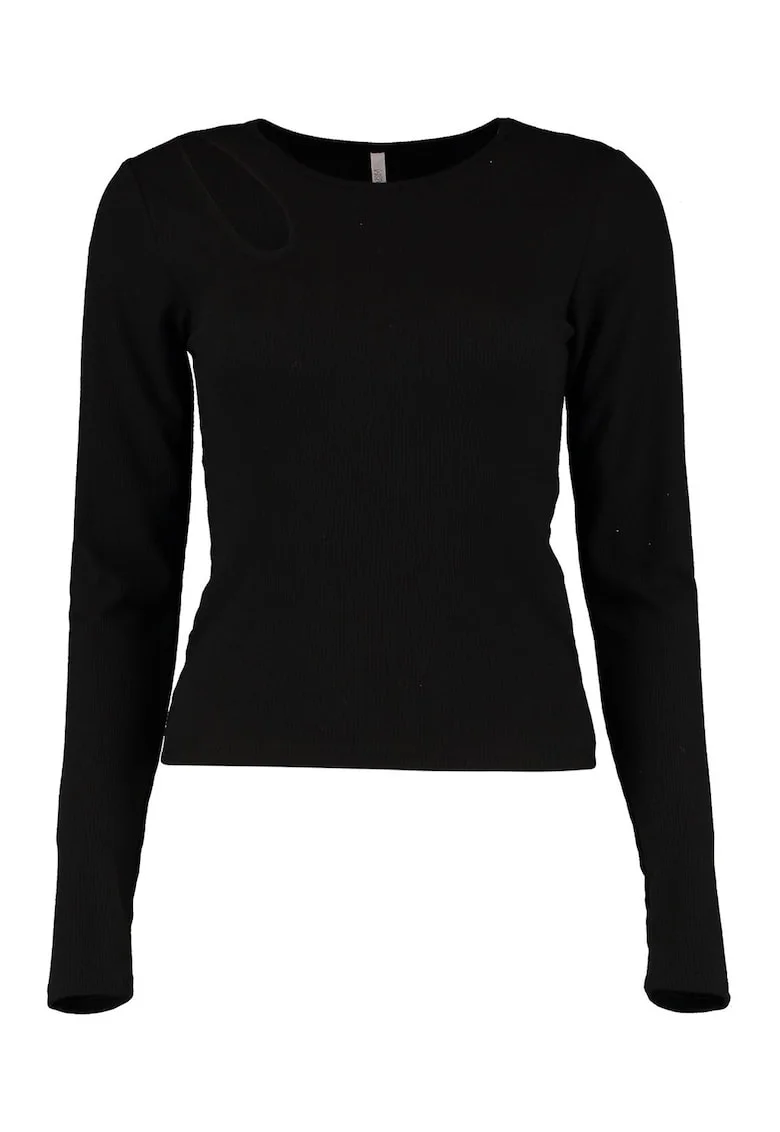 Bluza cu decupaj, Negru