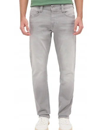 Blugi Barbati,  Oregon Slim K, Slim Fit, Talie Joasa, Fermoar, Lungi, 5 dwqfuzunare, Bumbac, Gri