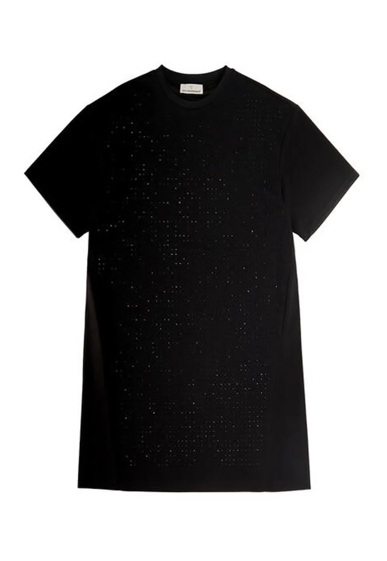 Tricou din amestec de modal cu aspect stralucitor, Negru