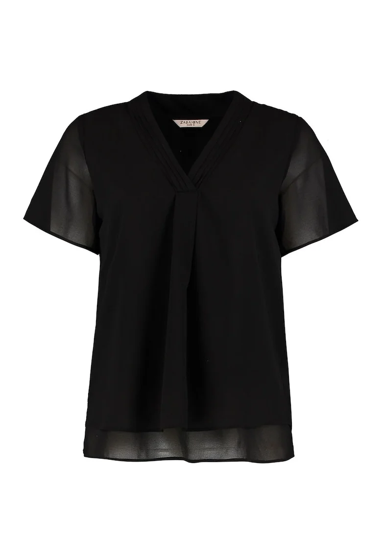 Bluza uni cu decolteu in V, Negru