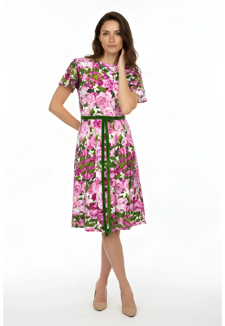Rochie din bumbac cu model floral Katrin, Multicolor