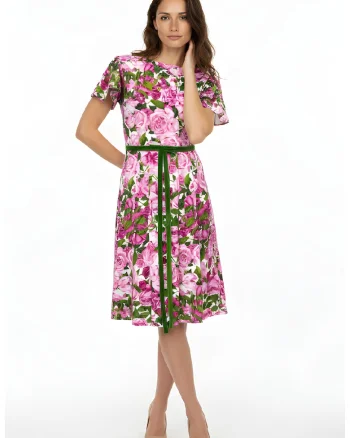 Rochie din bumbac cu model floral Katrin, Multicolor