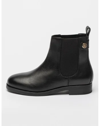 Ghete Chelsea de piele, Negru