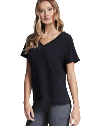 Tricou  Pima V-Neck, Negru