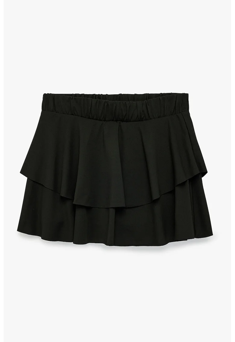 Fusta mini plisata, Negru