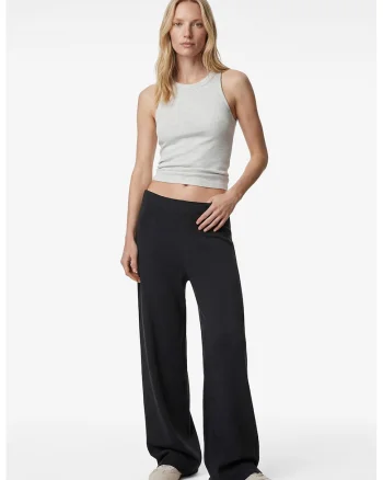 Pantaloni tricotat fin cu croiala ampla, Gri antracit