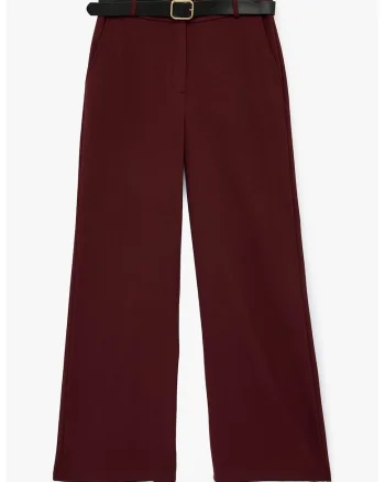 Pantaloni eleganti cu croiala ampla, Visiniu