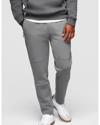 Pantaloni de trening din amestec de bumbac cu snur de ajustare, Gri