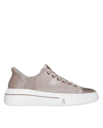 Pantofi sport, dama,  SLIP-INS SNOOP ONE– VELVET SNOOP, 186037-TPE, Bej, textil 35