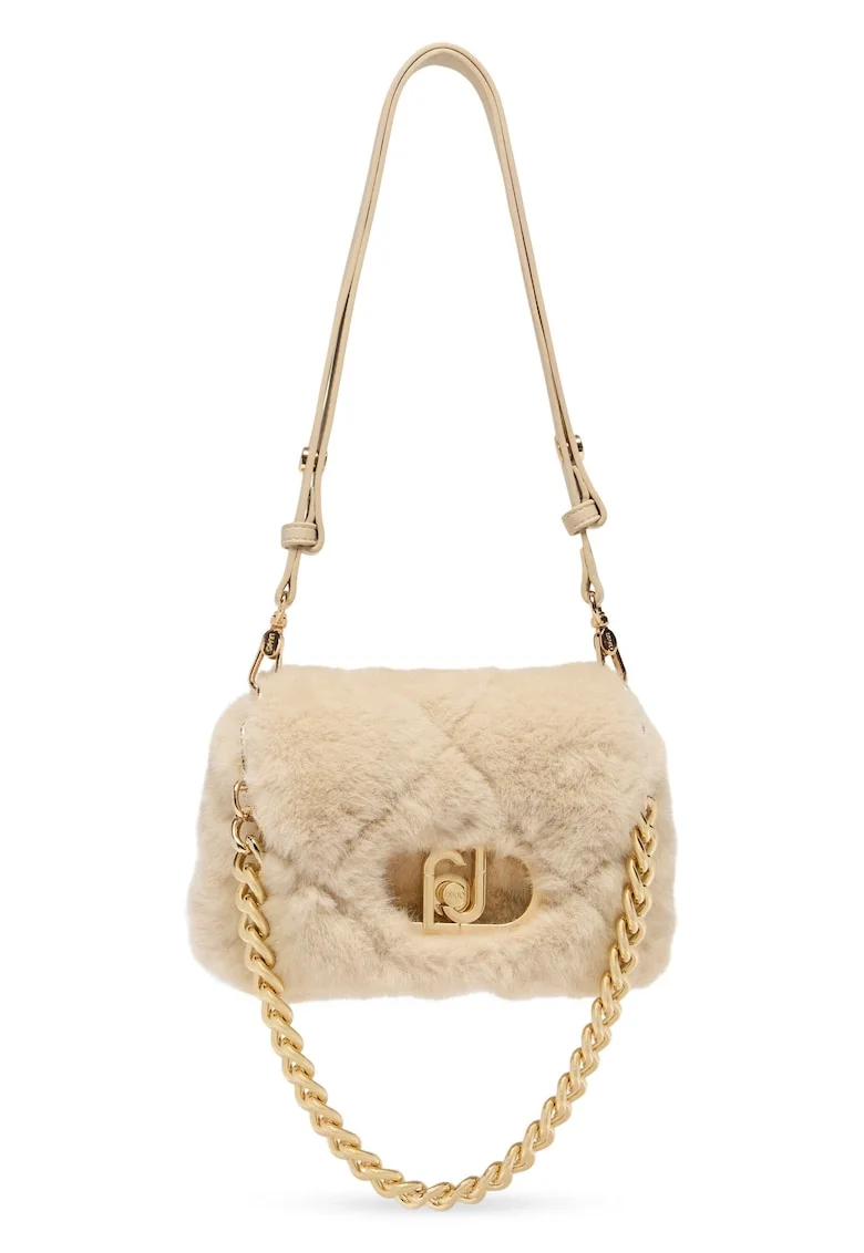 Geanta crossbody de blana sintetica Lapuffy, Bej