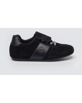 Pantofi sport din piele intoarsa cu talpa plata