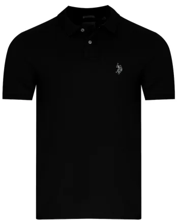 Tricou polo barbati,  negru, bumbac