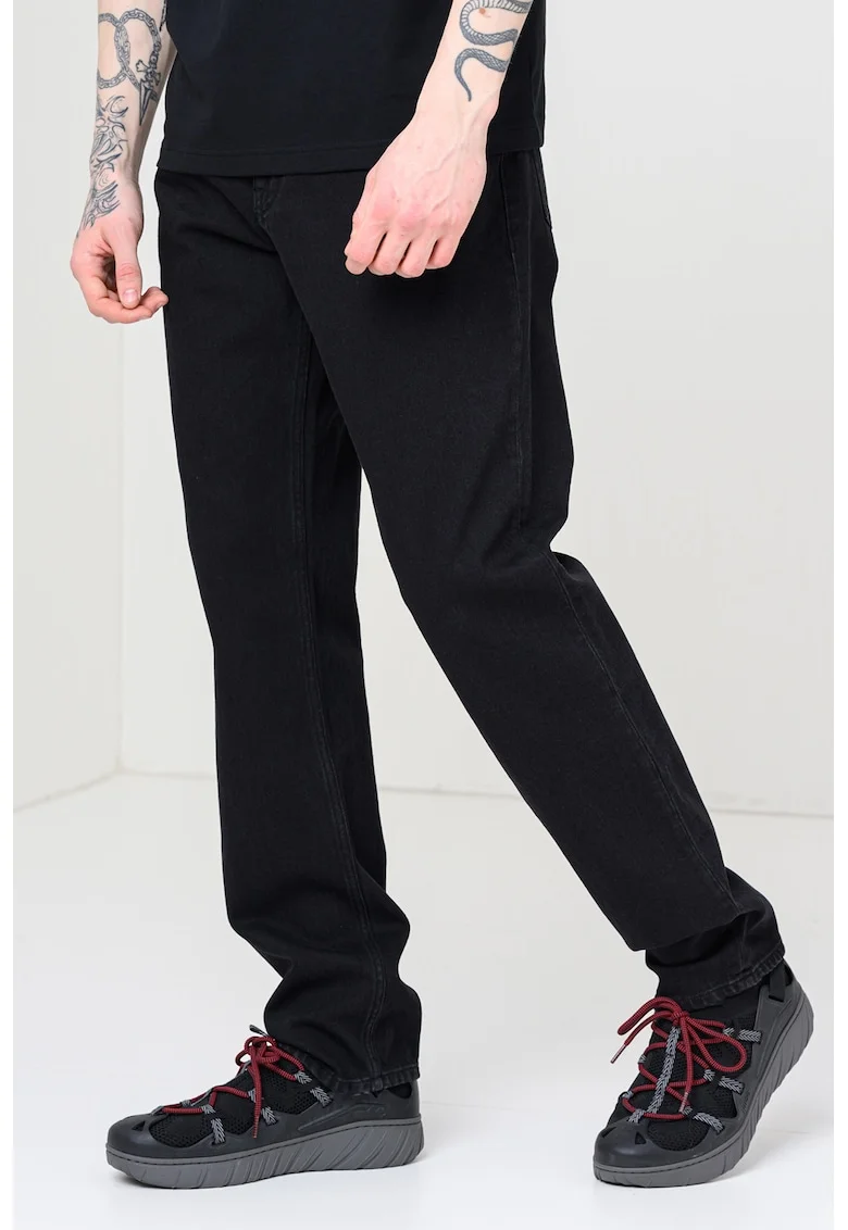 Blugi slim-fit cu croiala dreapta Ryan, Negru
