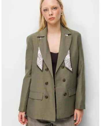 Sacou dama,  Verde, Textil