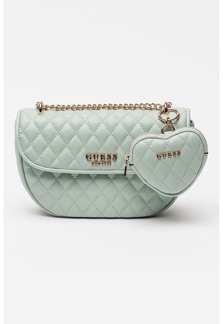 Geanta crossbody cu aspect matlasat Atabey, Mint
