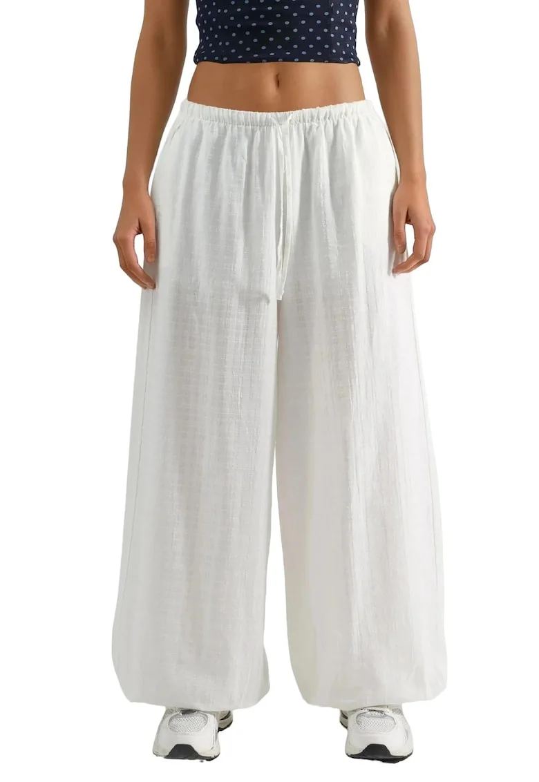 Pantaloni dama,  Textil, Alb