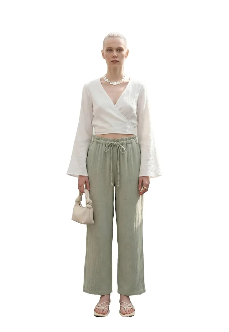 Pantaloni,  Verde salvie