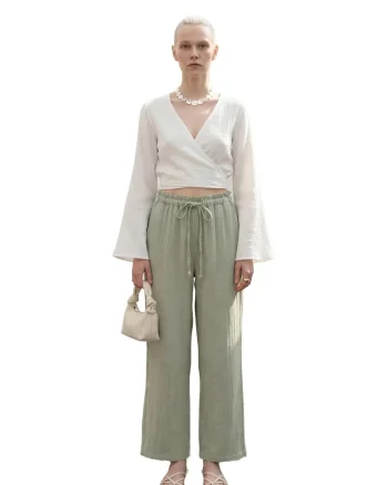 Pantaloni,  Verde salvie