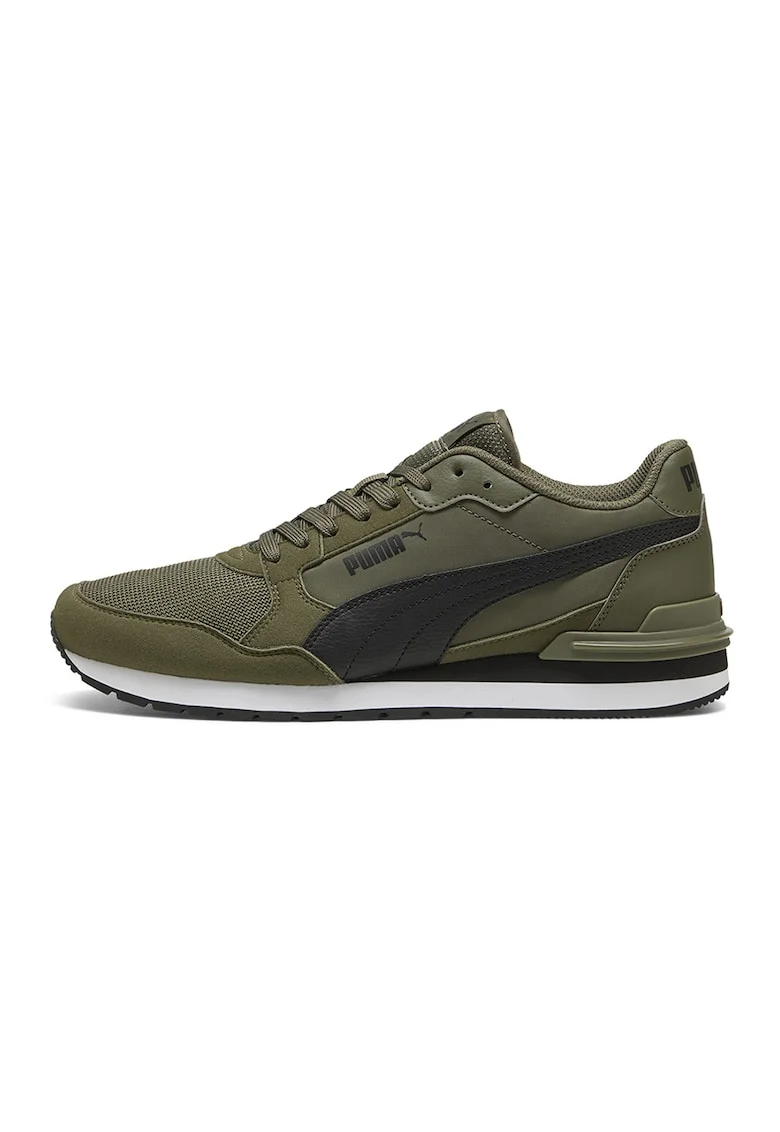 Pantofi sport ST Runner V4 din piele ecologica si material textil, Negru/Kaki
