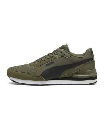 Pantofi sport ST Runner V4 din piele ecologica si material textil, Negru/Kaki