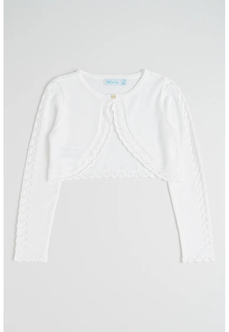 Bolero cu nasture Rosa, Alb