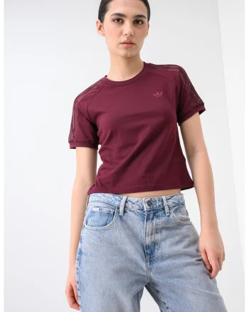 Tricou cu logo Lace Cali, Maro cognac