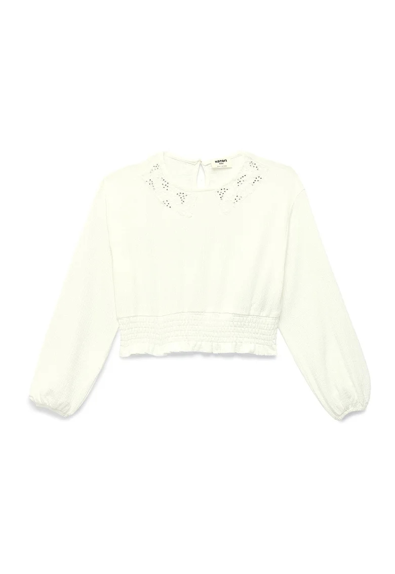 Bluza cu strasuri, Alb murdar