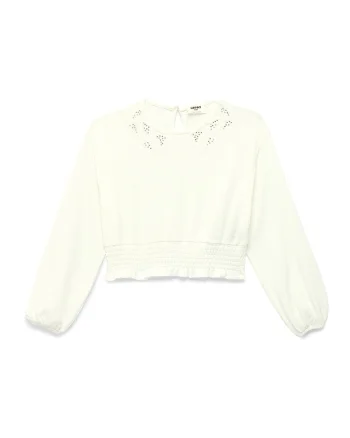 Bluza cu strasuri, Alb murdar