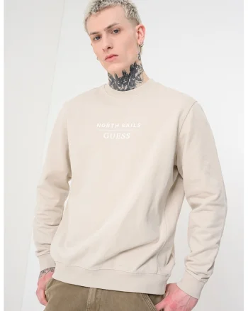 Bluza de trening lejera cu logo, Bej deschis