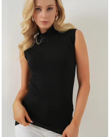 Body  fara maneci, jerseu, negru,