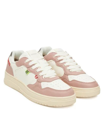 Pantofi copii,  fete, alb/roz, piele ecologica, model J Lestrella