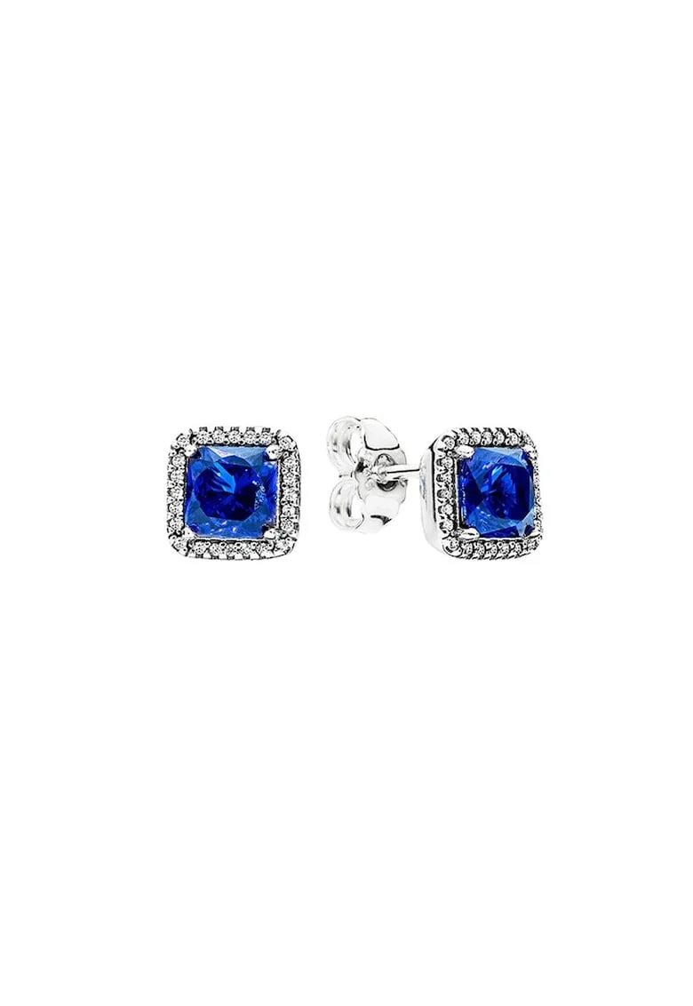 Cercei  tip Eleganta antemporala Cristal Albastru - Argint 925