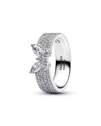 Inel  cu fluture stralucitor Zirconiu din Argint 925 -
