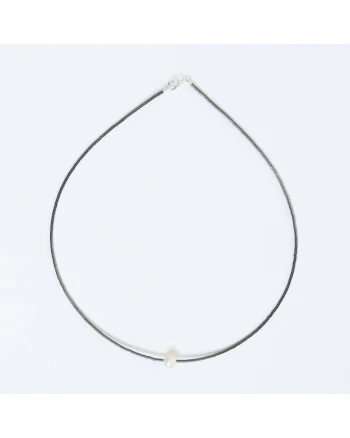 Colier Hematit,  argint 925, handmade, gri