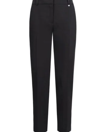 Pantaloni clasici negri conici cu buzunare oblice