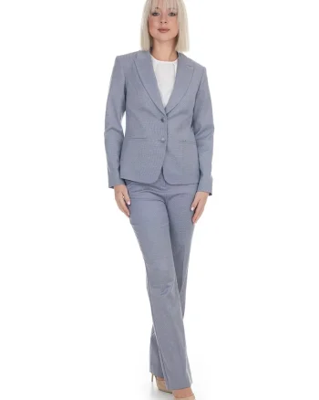 Pantaloni drepti cu pensa si buzunare oblice