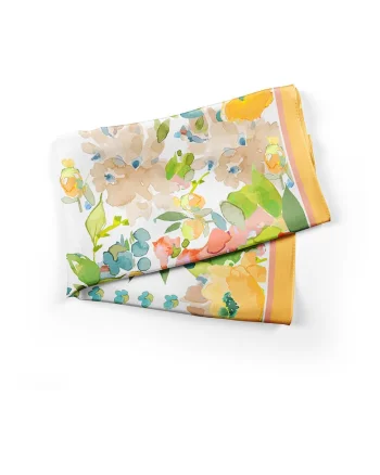 Esarfa patrata cu imprimeu floral