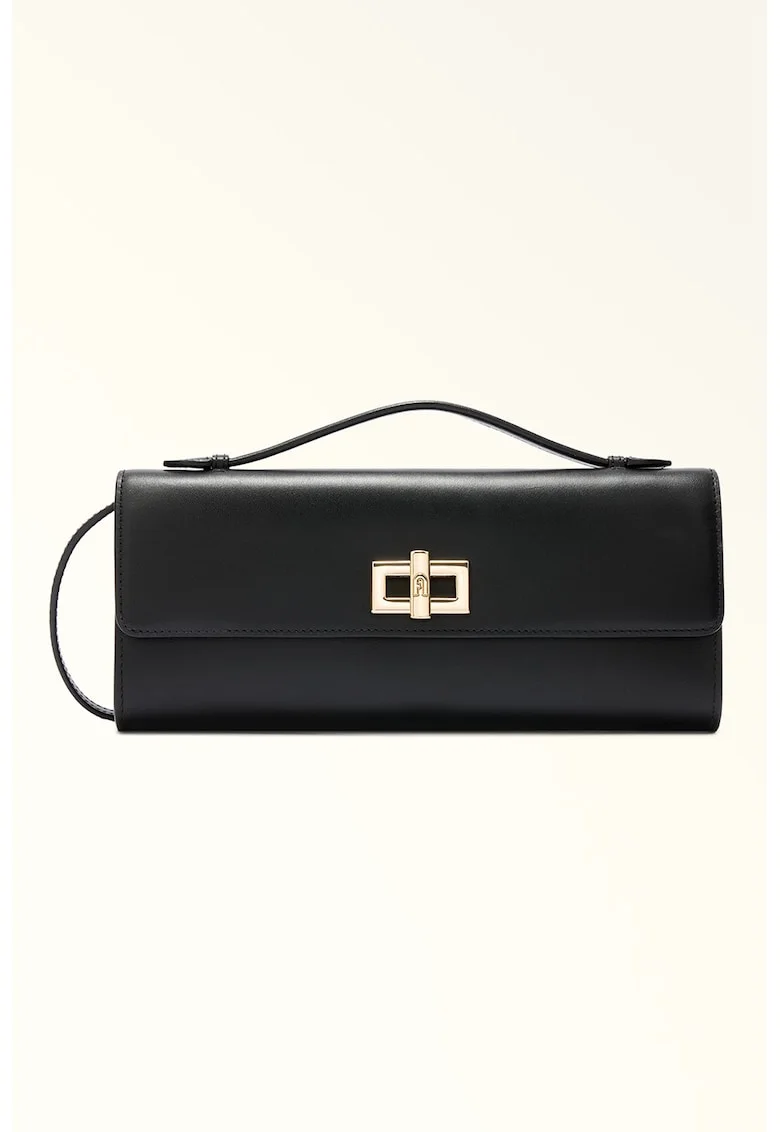 Geanta crossbody de piele Clara, Negru
