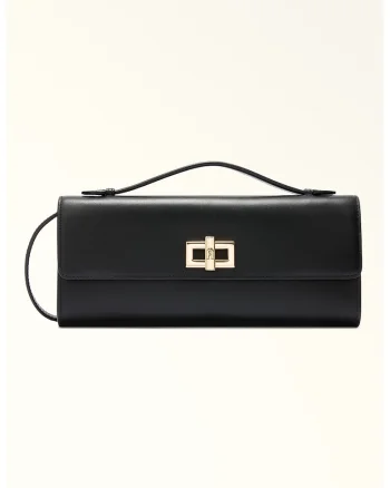 Geanta crossbody de piele Clara, Negru