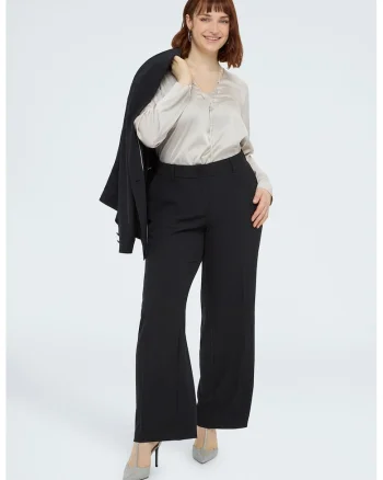 Pantaloni drepti cu pensa, Negru