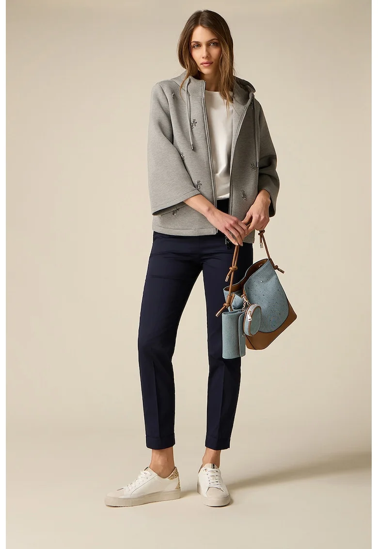 Pantaloni crop conici, Albastru ultramarin