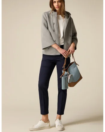 Pantaloni crop conici, Albastru ultramarin