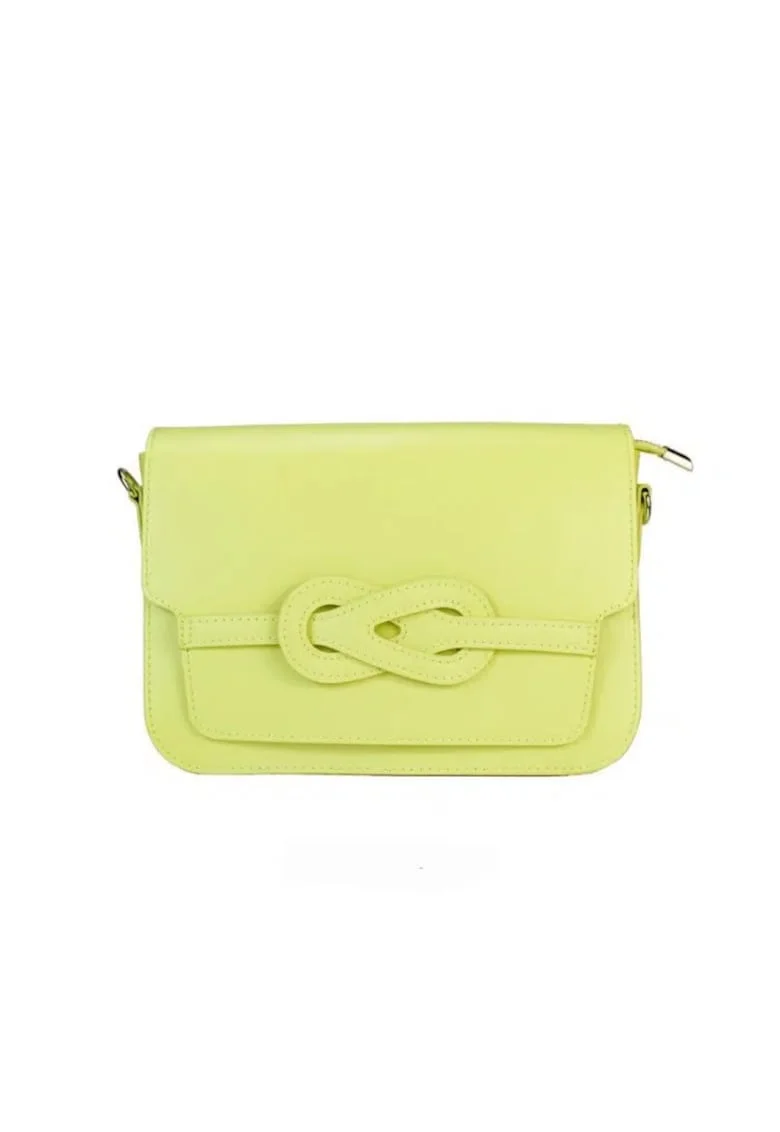 Crossbody dama din piele naturala  Dora, Galben