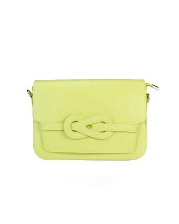 Crossbody dama din piele naturala  Dora, Galben