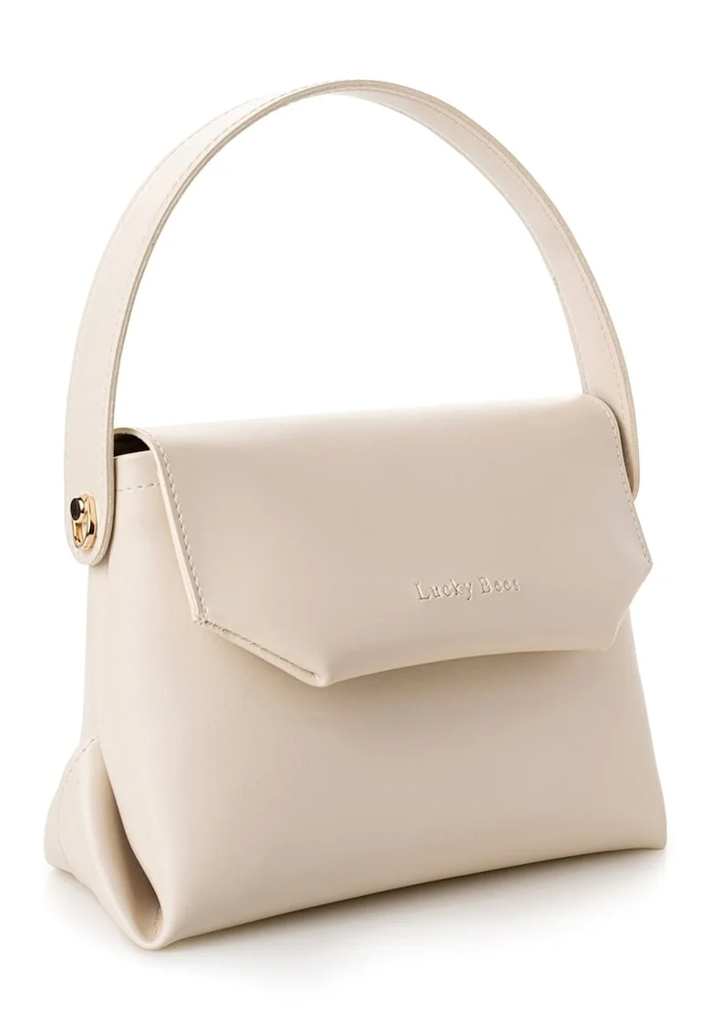 Geanta crossbody eleganta, Crem, 17x25x11